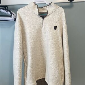 Men's Cream Quarter-Zip Sweater